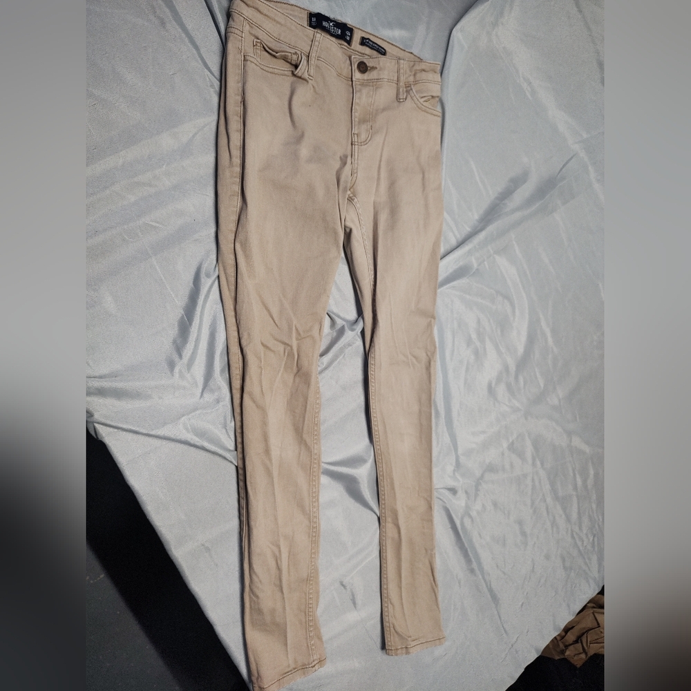 Hollister Tan Low-Rise Super Skinny Pants